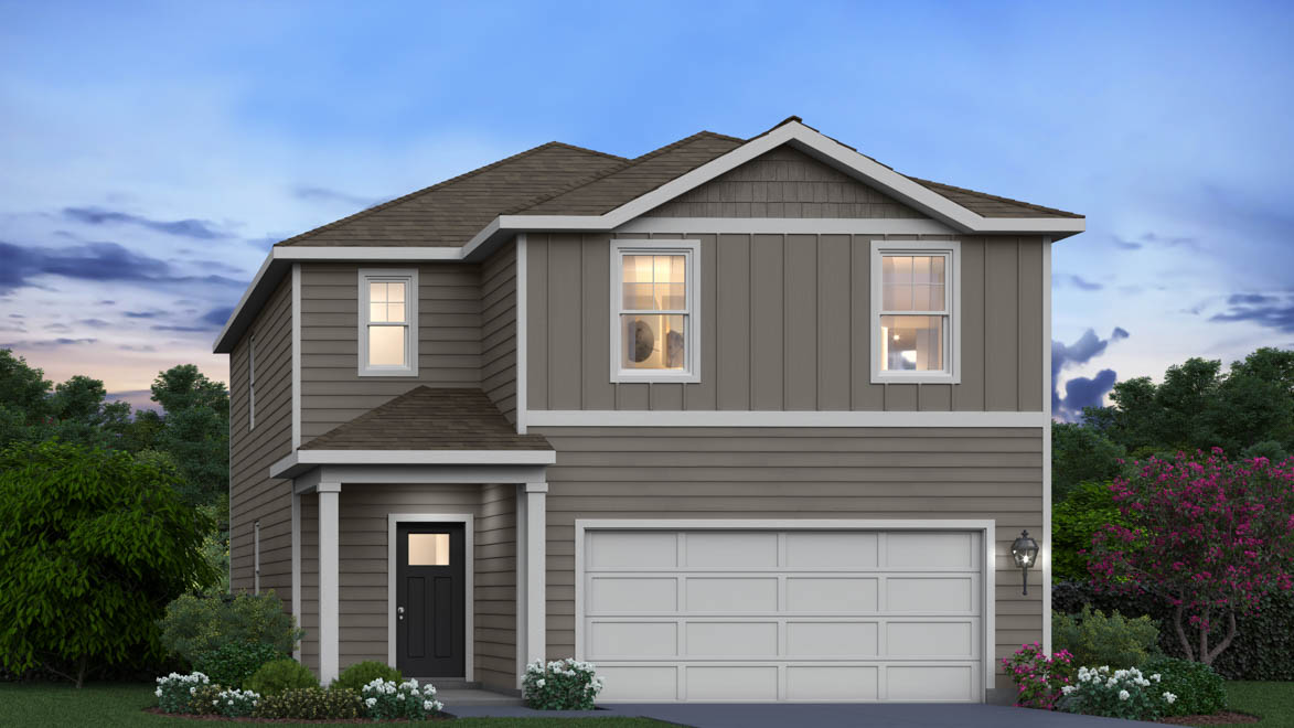 exterior rendering of sloan D1 elevation with vinyl siding