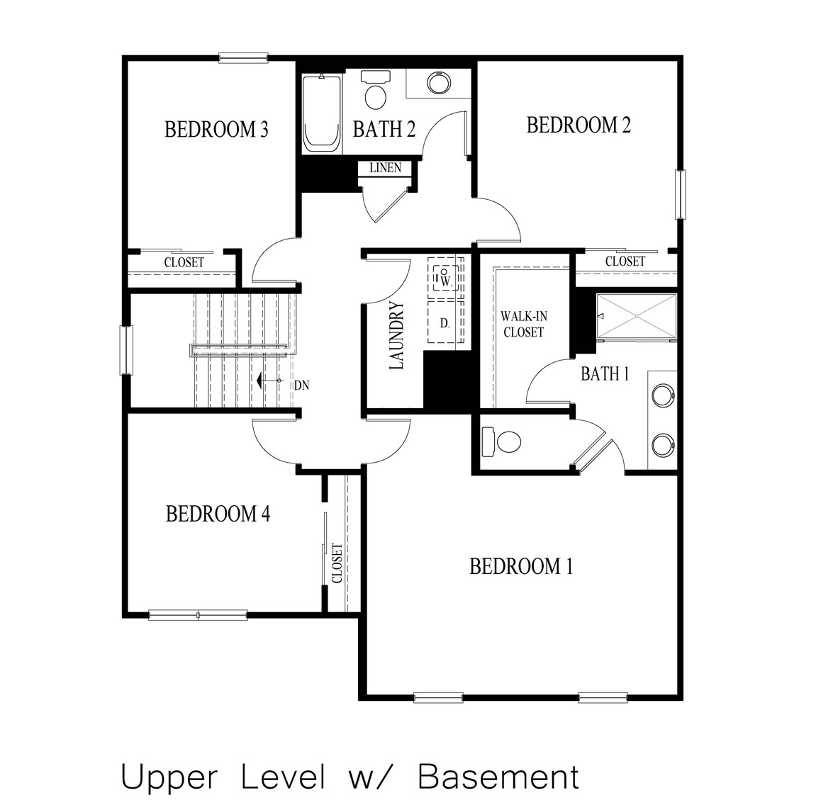Bellamy second level floor plan layout