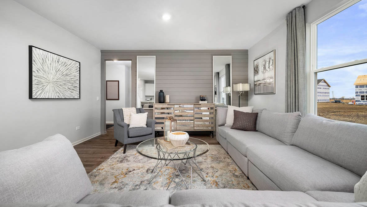 open concept living room with lots of nature light