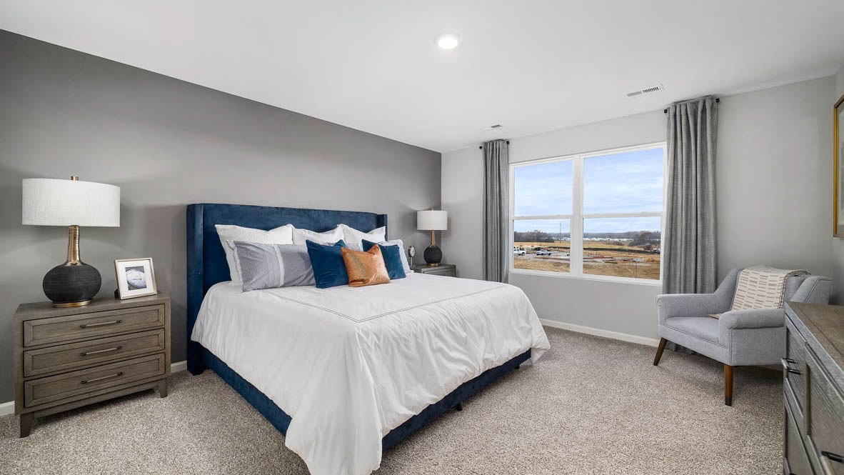 spacious primary bedroom