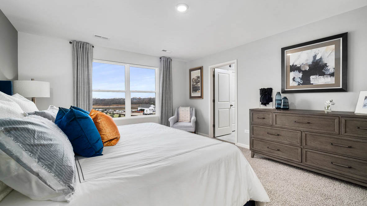 spacious primary bedroom