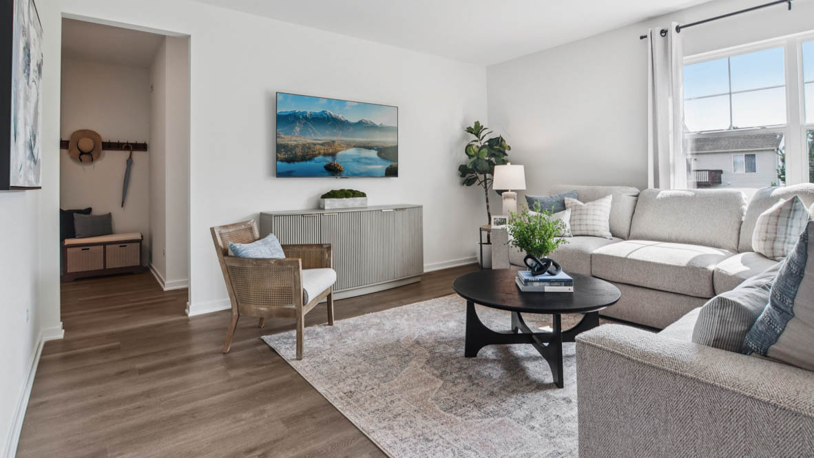 open concept living room with lots of nature light