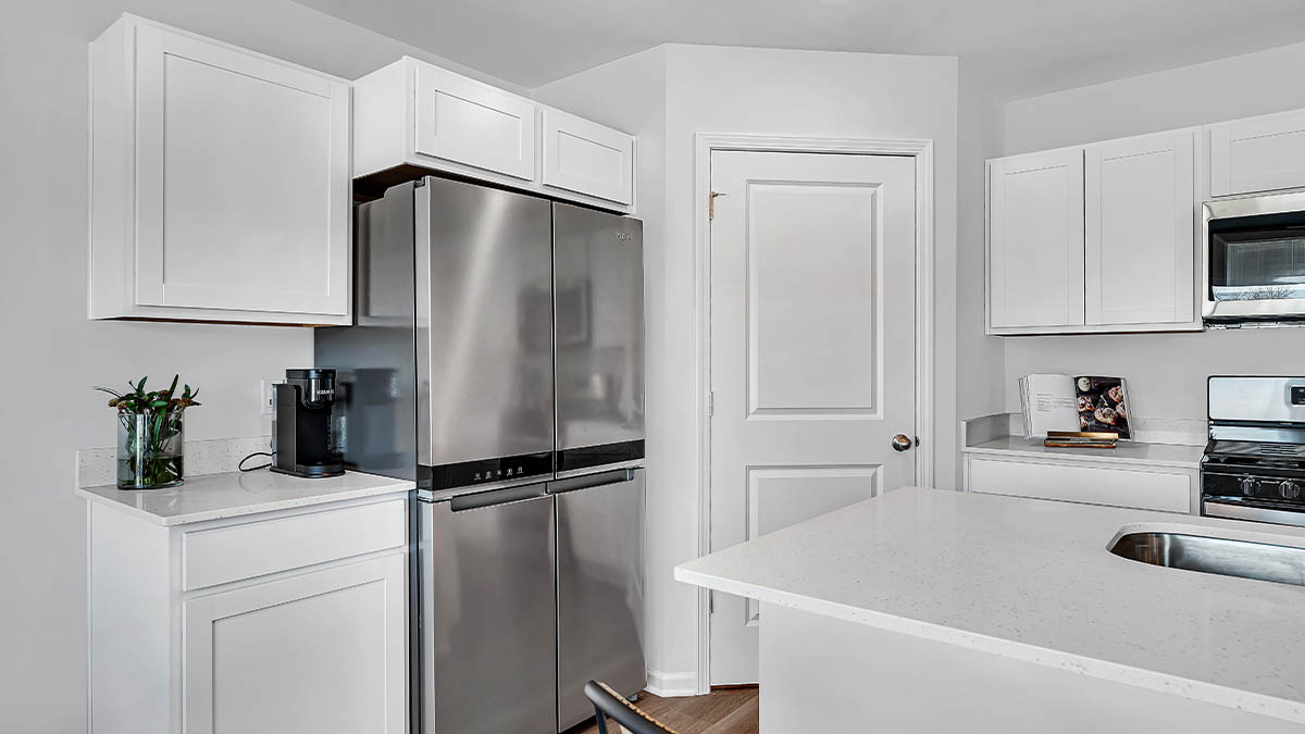 open concept kitchen with stainless steel appliances