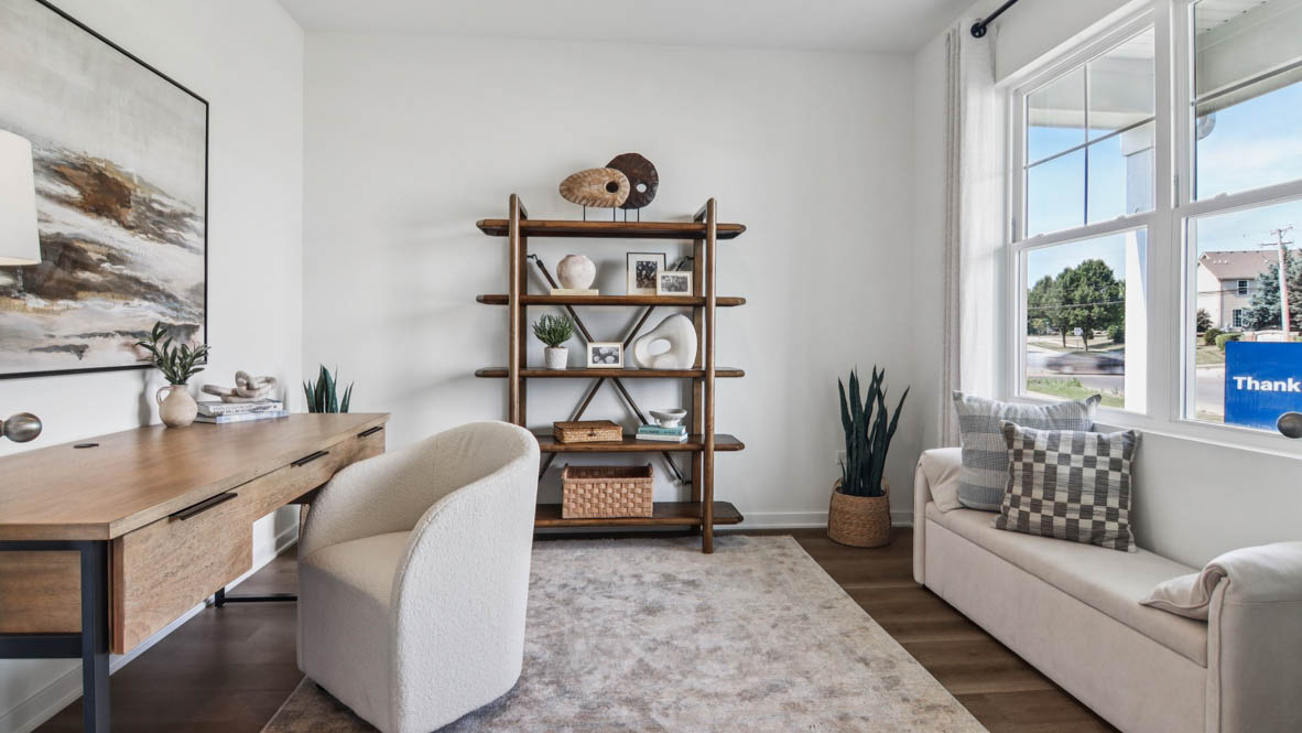 office space with large window