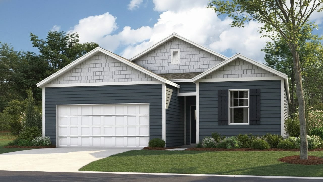 Macon plan front home elevation
