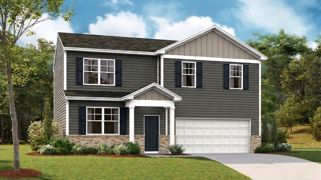Glendale plan front home elevation