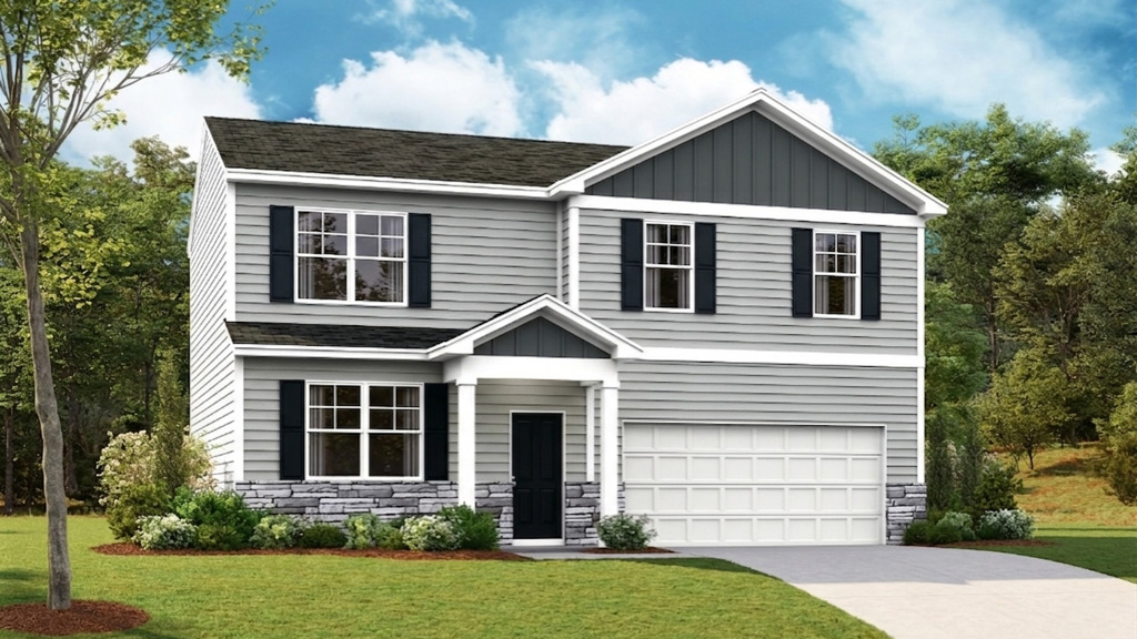 Glendale plan front home elevation