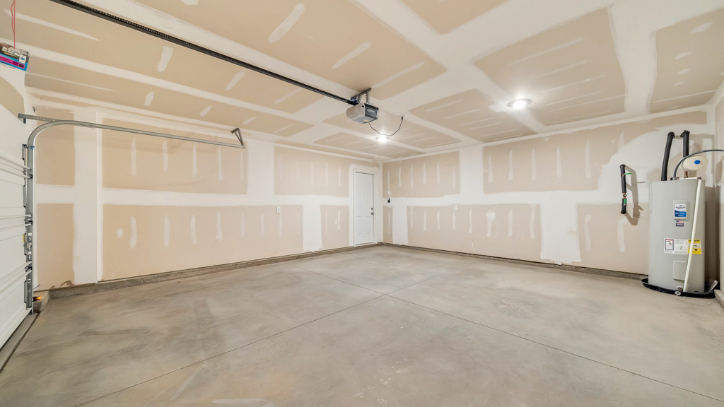 spacious two car garage