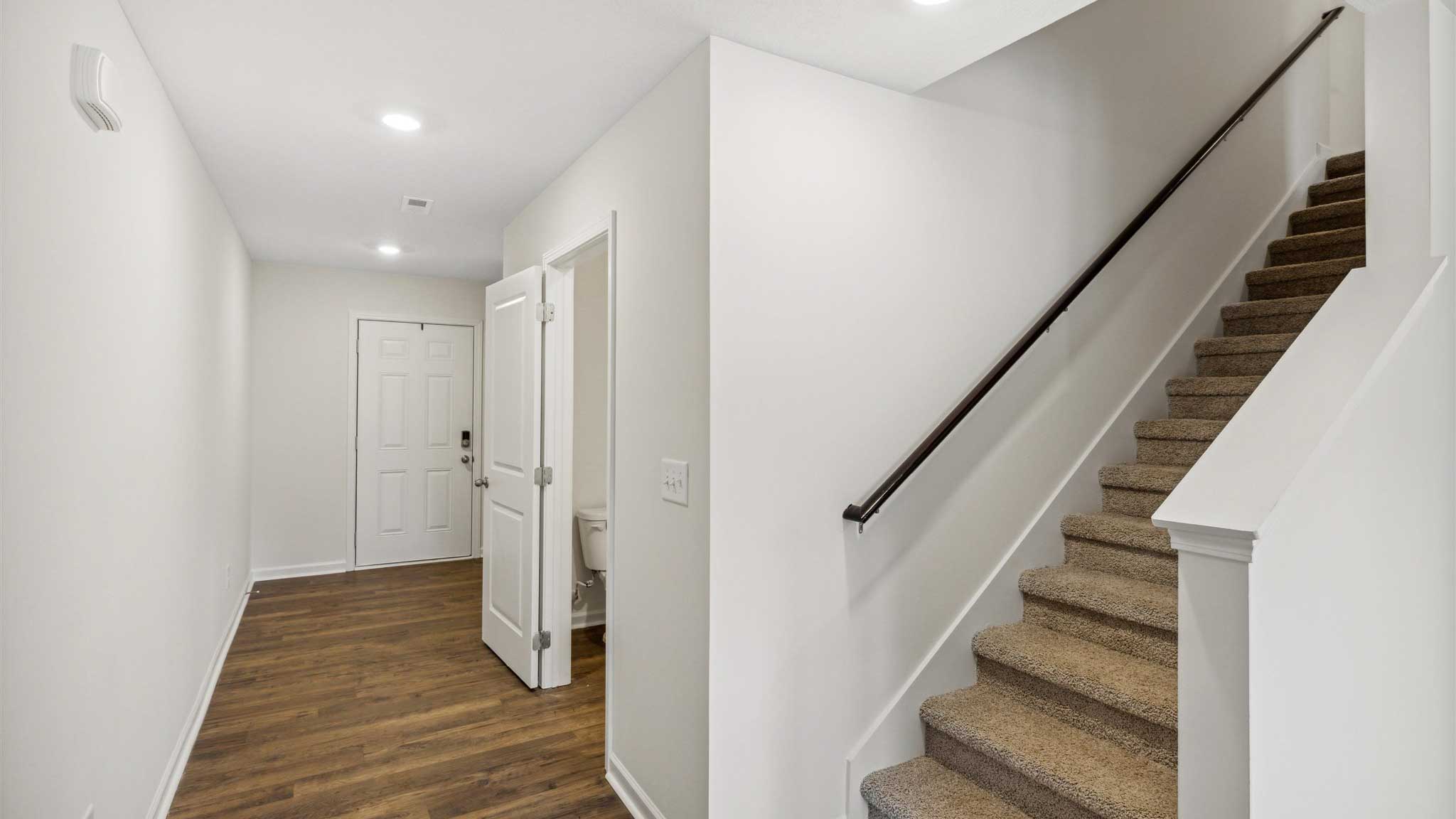 Stairway leading to the second floor.