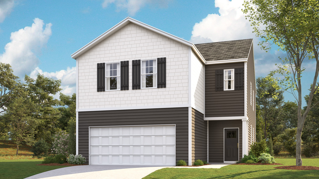 Elston plan front home elevation