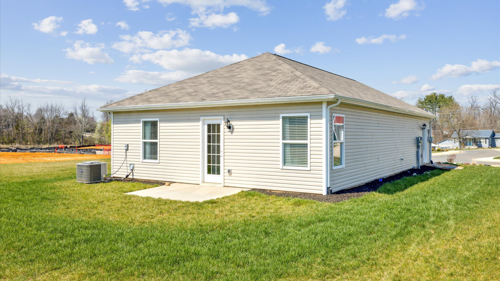 Single Story home exterior showing the back of the home.