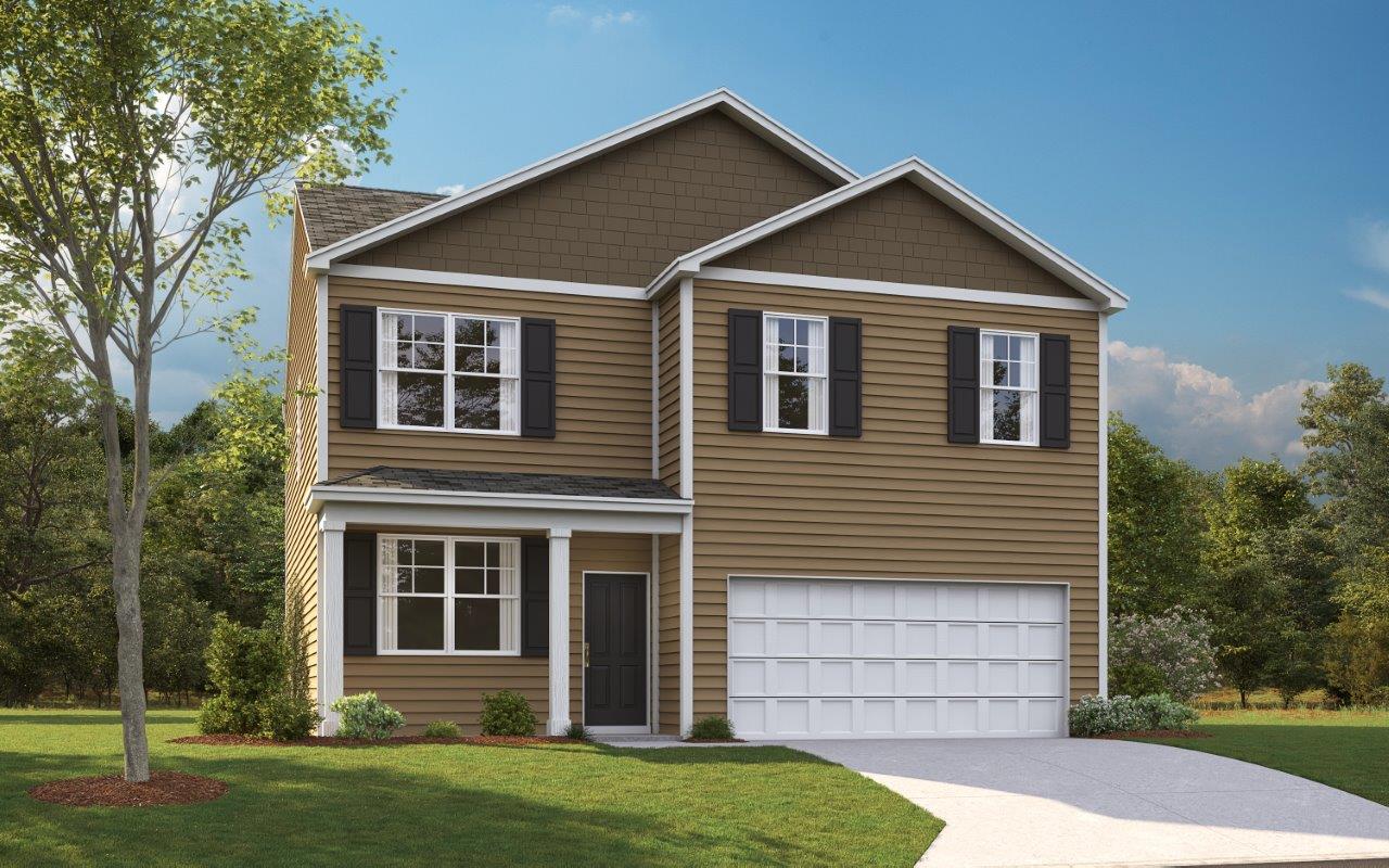 Belhaven plan front home elevation