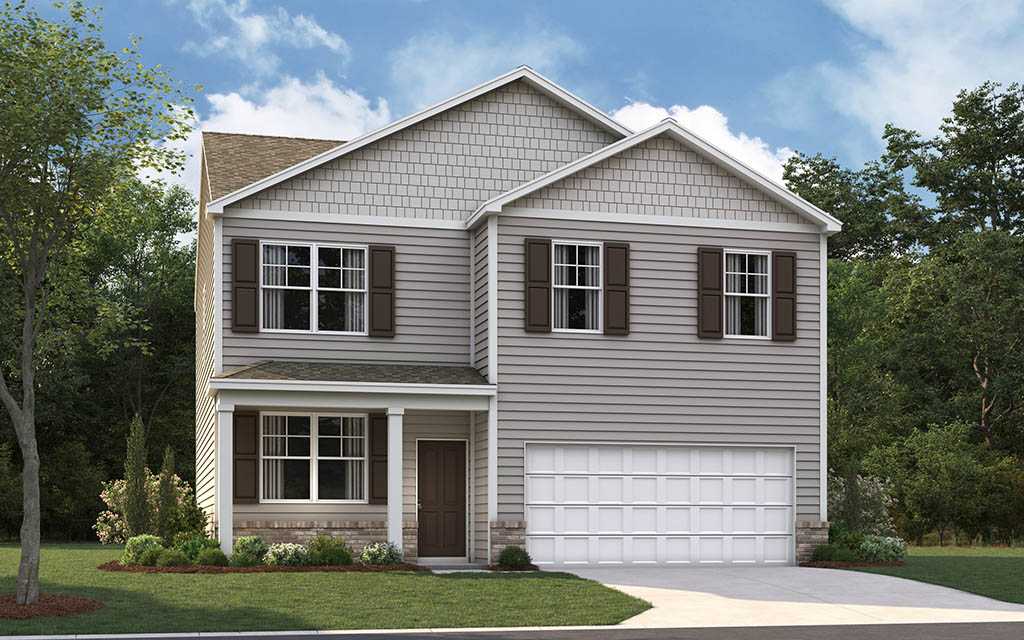 Belhaven plan front home elevation