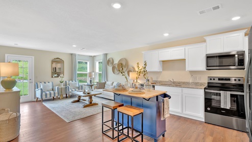 Kitchen blue island