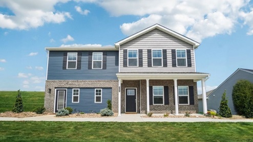 Richland plan exterior front home elevation photo