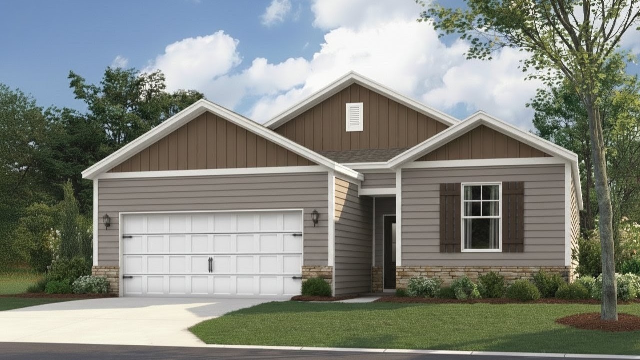 Macon plan front home elevation