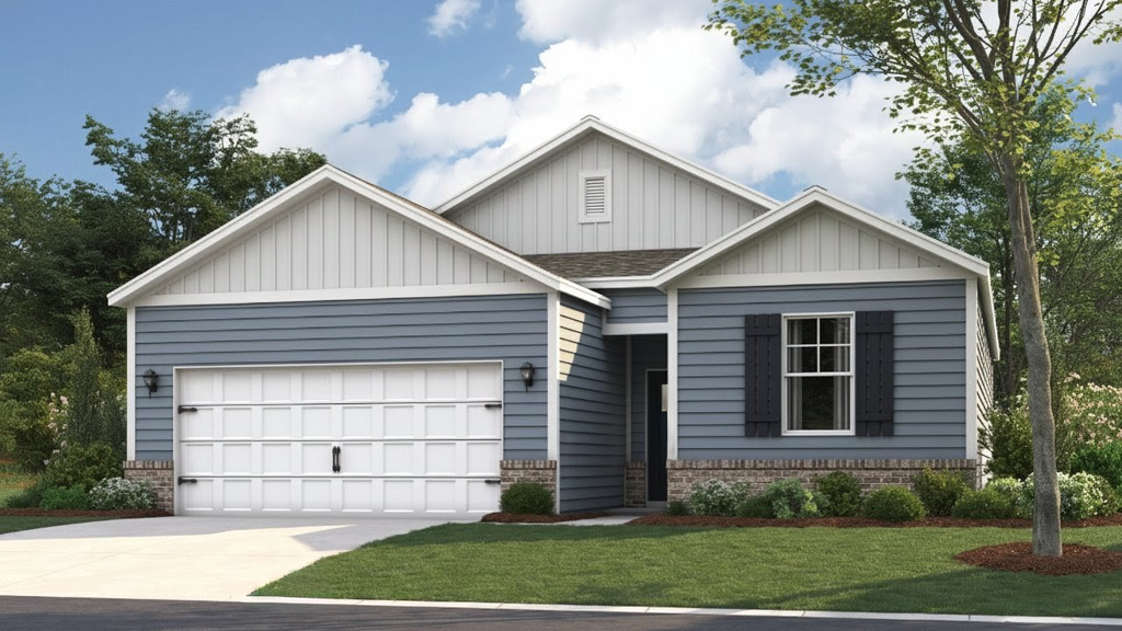 Macon plan front home elevation