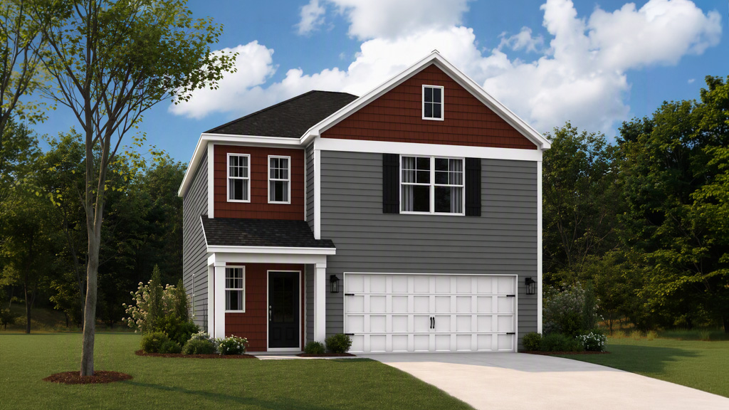 Darwin J plan front home elevation