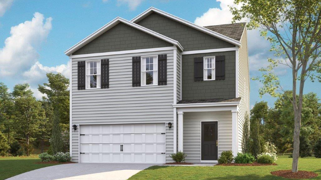 Robie B plan front home elevation