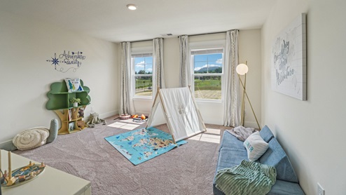 Interior bedroom with children's playroom furniture