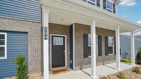 Richland plan exterior of home covered porch