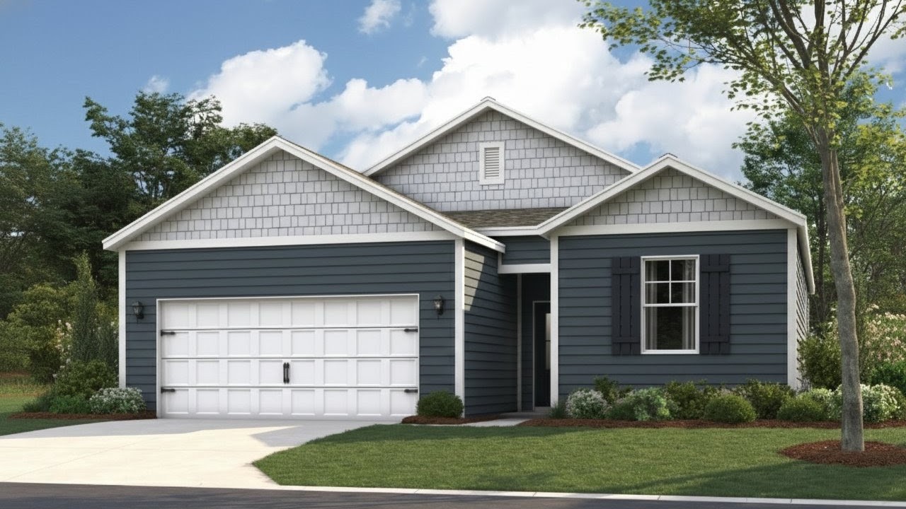 Macon plan front home elevation