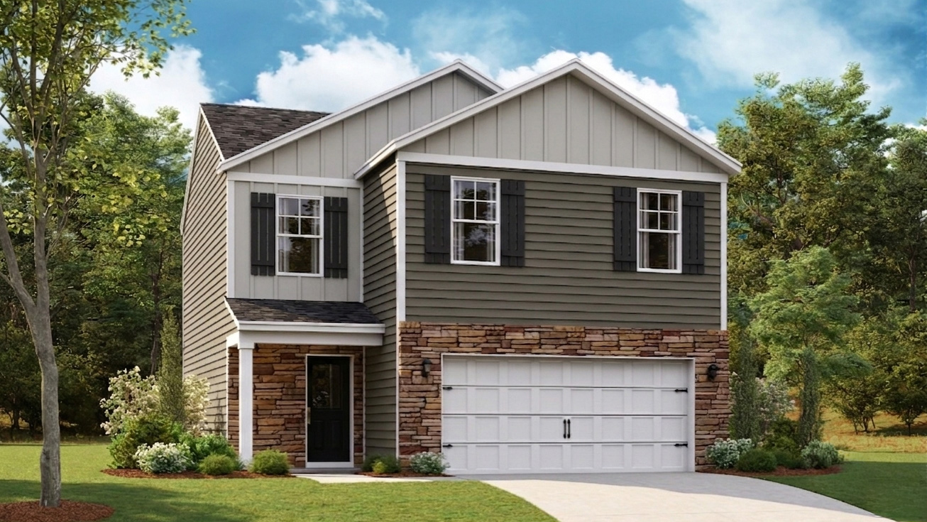 Bennet plan front home elevation