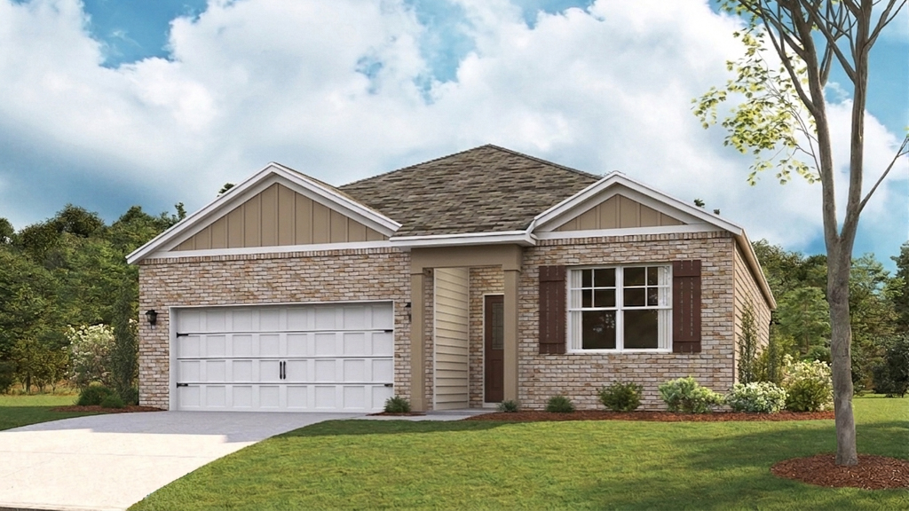 Aria plan front home elevation