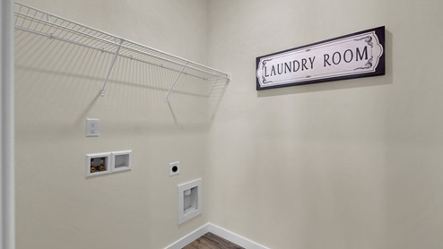 Laundry Room with shelving