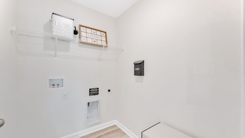 The laundry area has hookups for washer and dryer.