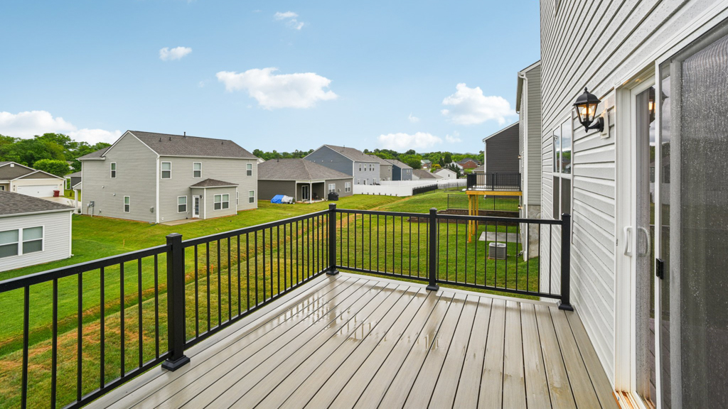 Rear exterior of backyard deck.