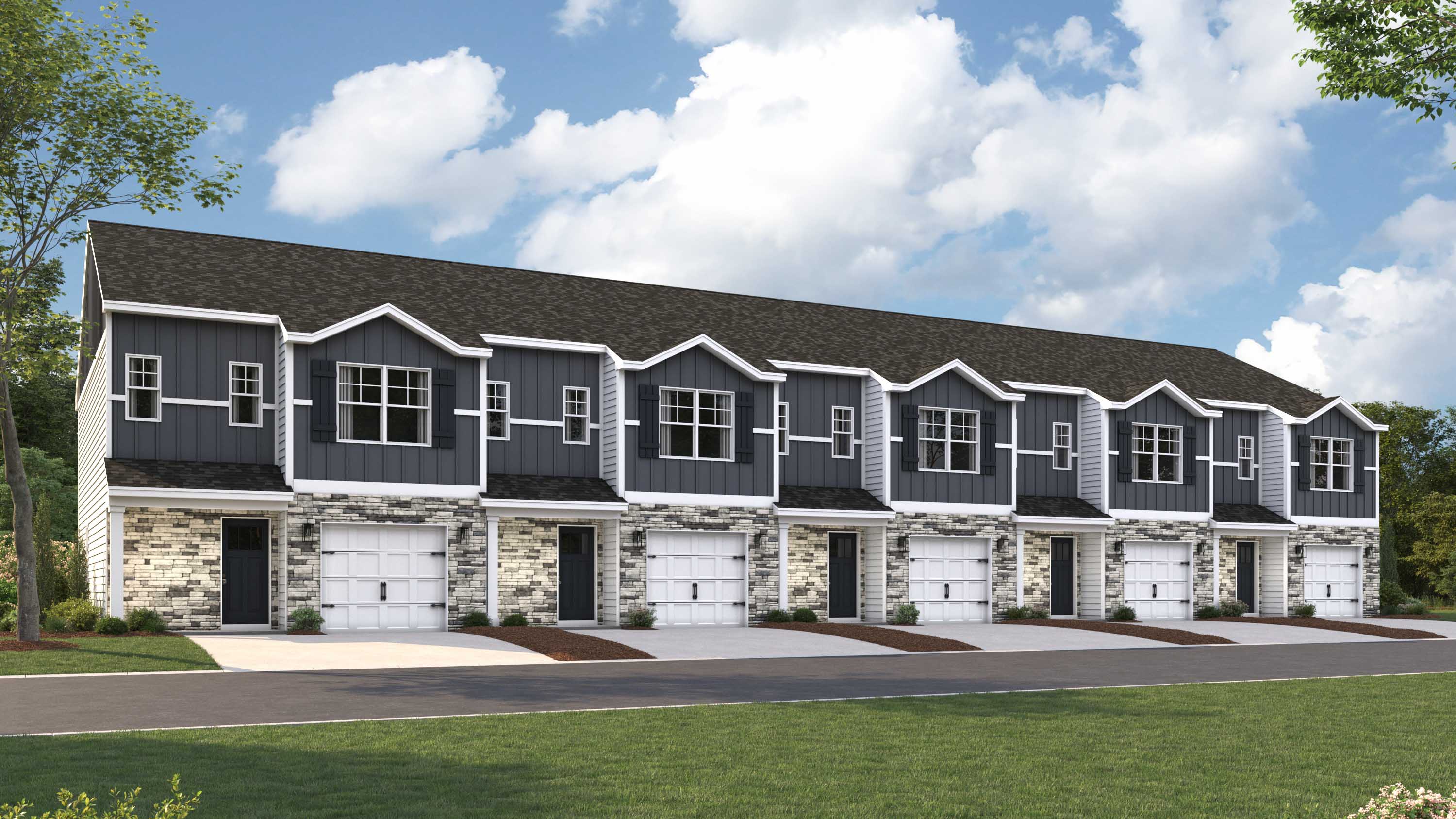 Altamont plan front townhome elevation