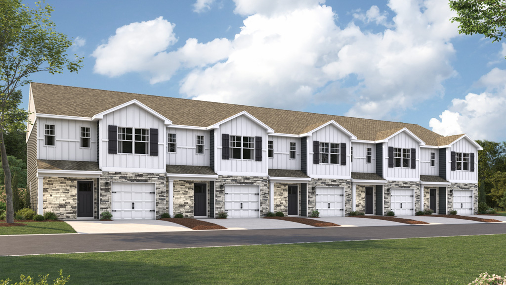 Altamont plan front townhome elevation