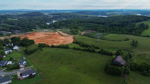 Yorkshire community aerial photo