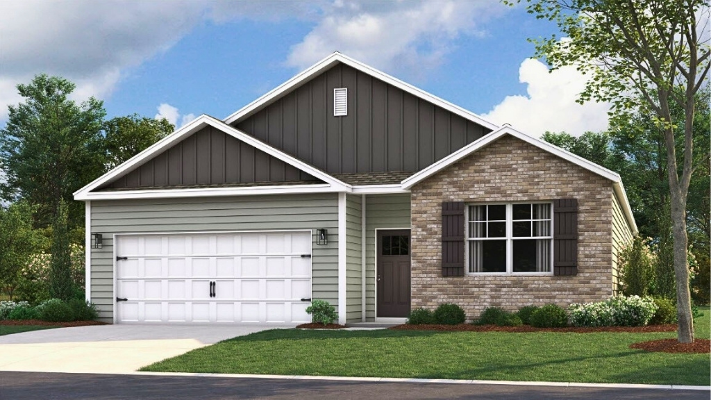 Cali P-2 plan front home elevation