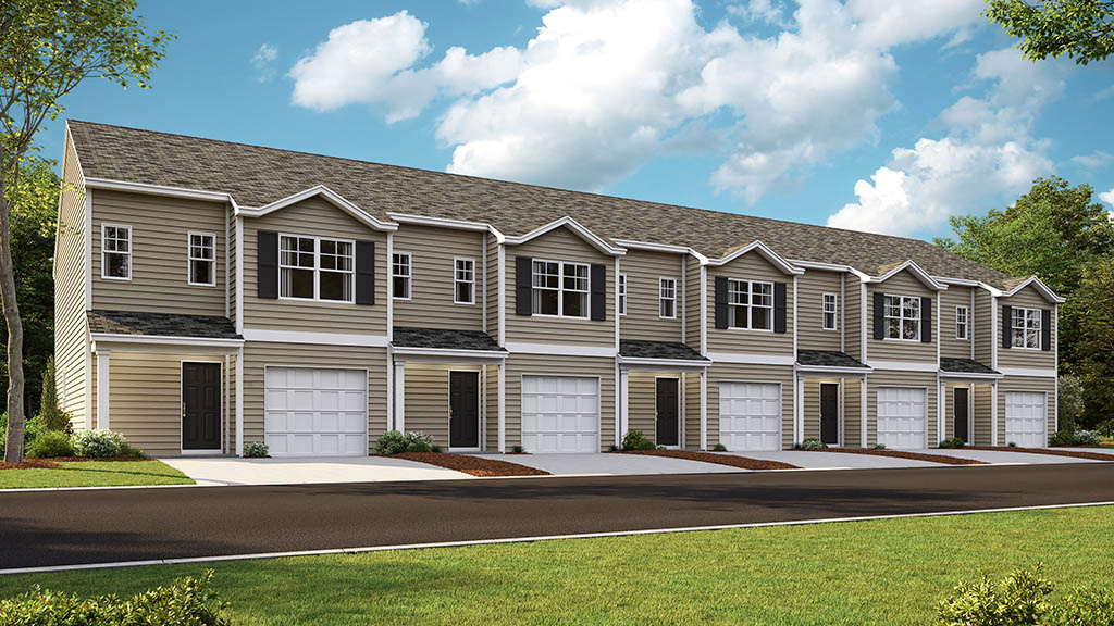 Altamont A-1 plan front townhome elevation