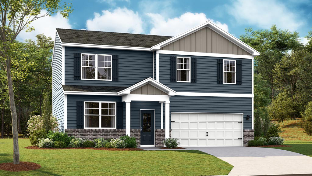 Glendale plan front home elevation