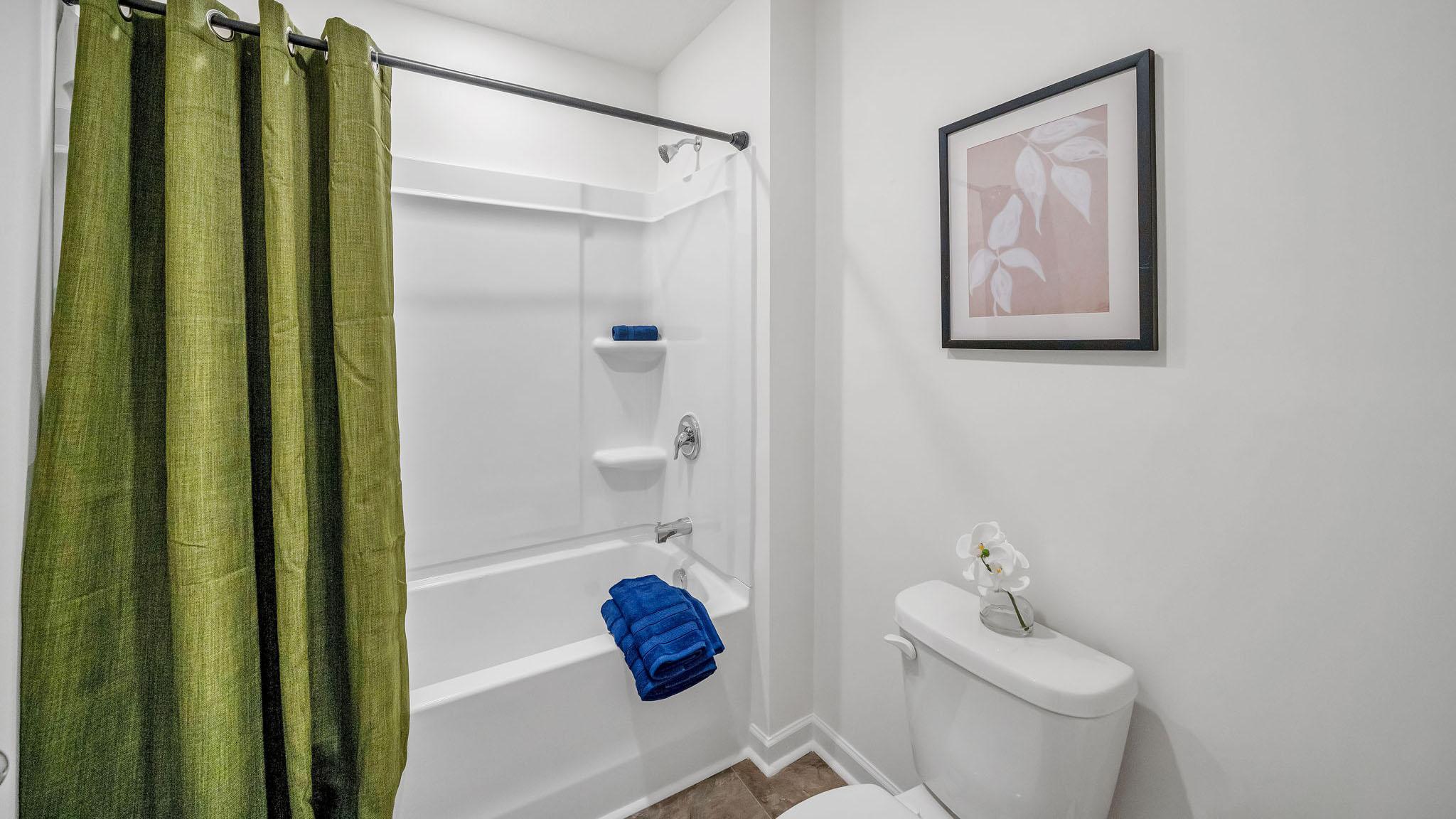 The upstairs bathroom has a large vanity