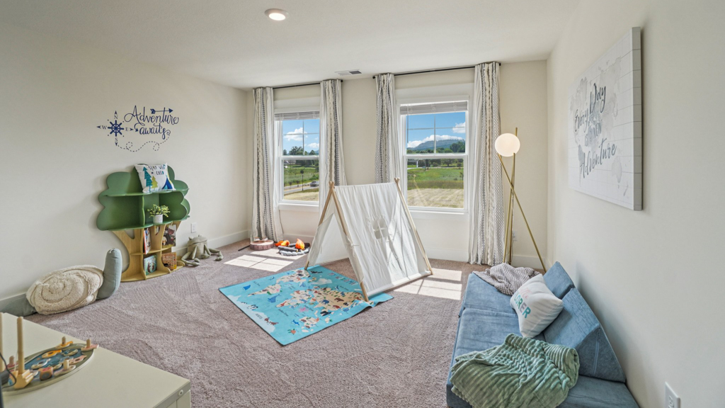 Multi-use bedroom, flex, office, study, craft, entertainment game room in this D.R. Horton new construction home