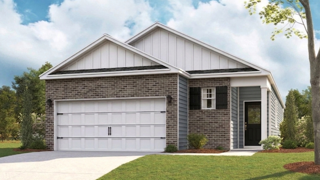 Allex F plan front home elevation