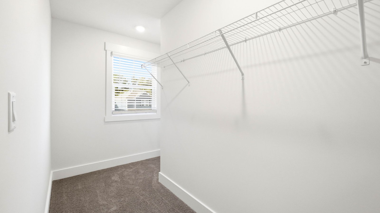Walk-in closet with window