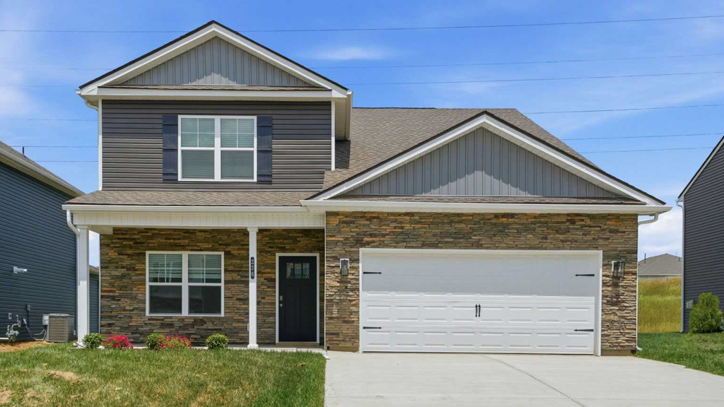 Salem plan front home elevation