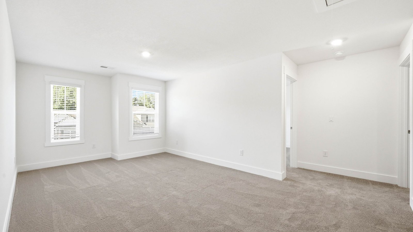 Bedroom with windows