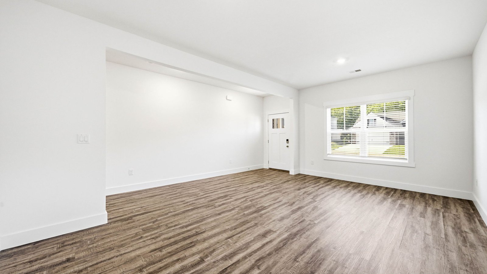 Open living with large window
