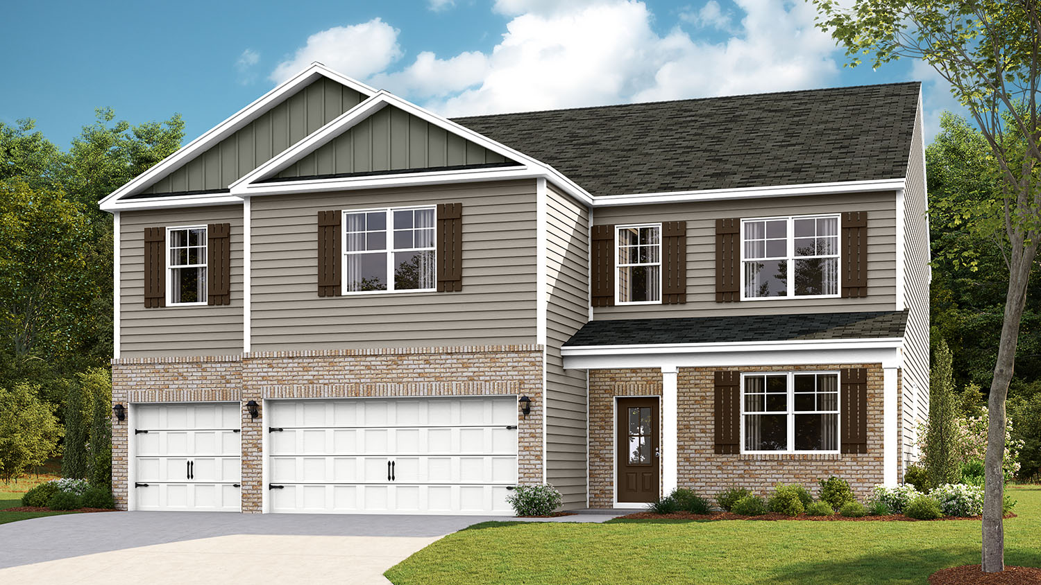 Pamlico plan front home elevations
