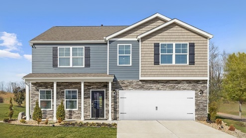 Hanover plan front home elevation