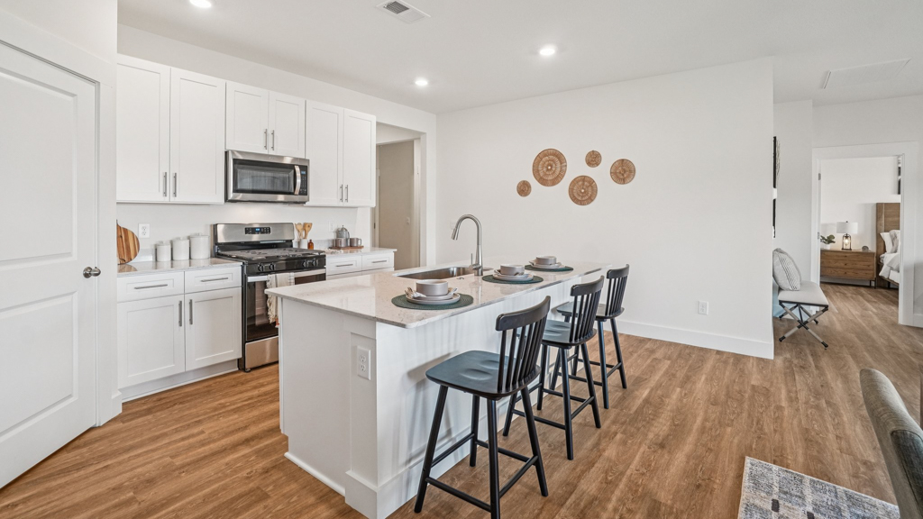 New appliances included in our larger kitchen island area with seating anchor the kitchen, near dining, great rooms