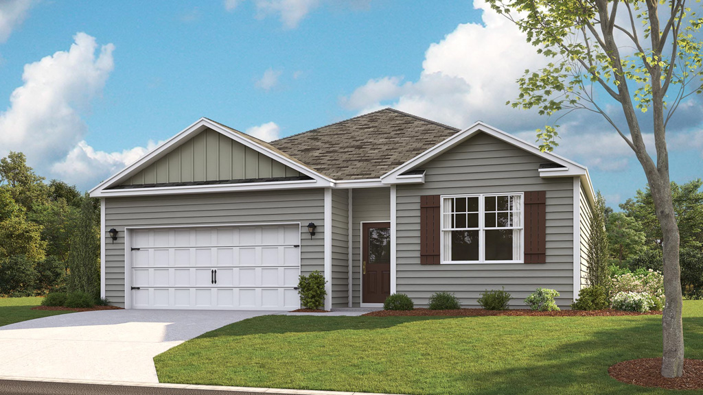 Cali M plan front home elevation