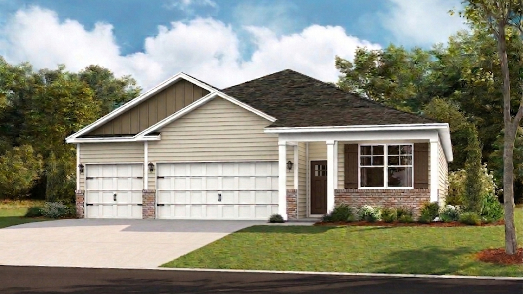 Madison plan front home elevation