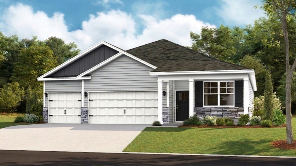 Madison plan front home elevation